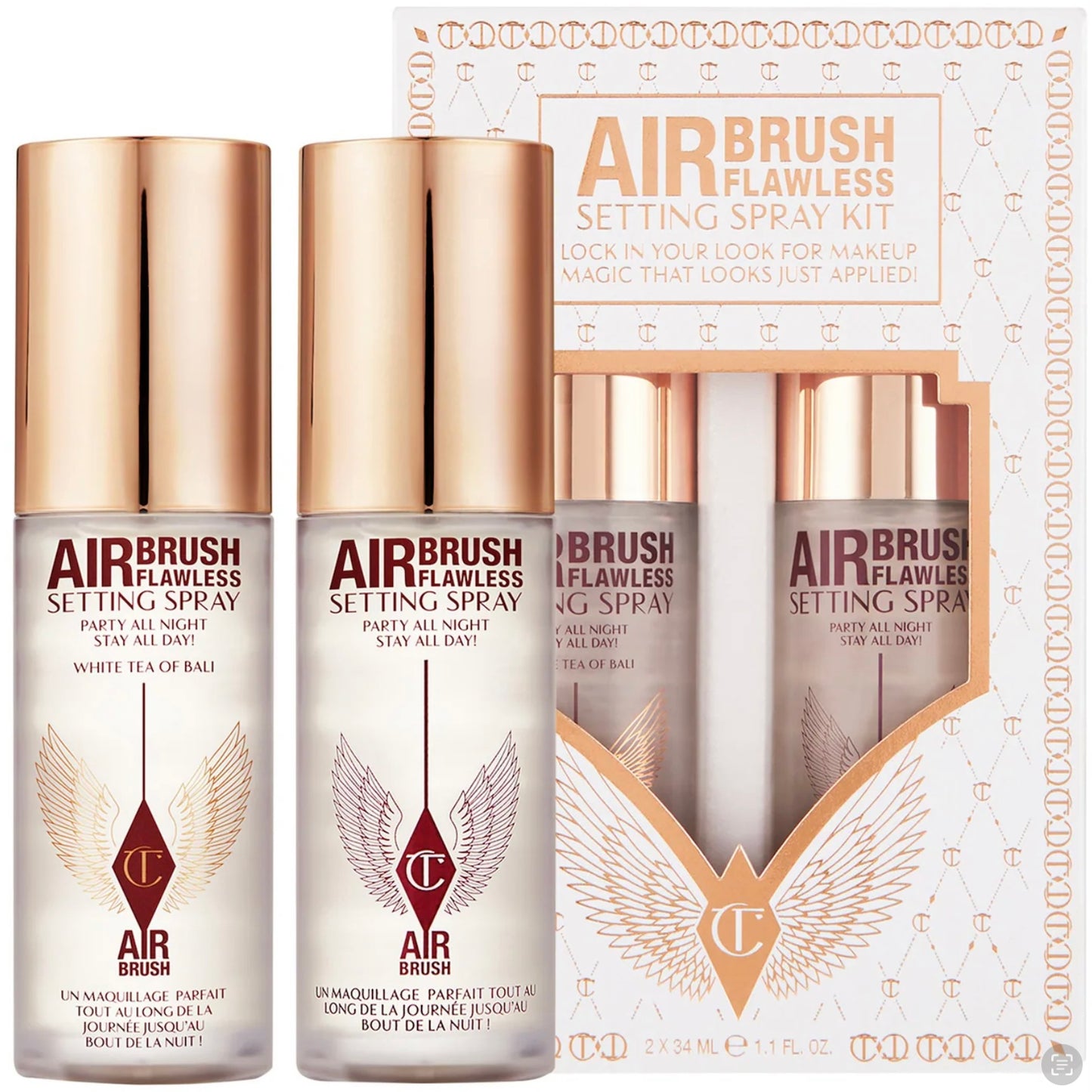 CHARLOTTE TILBURY - Mini Airbrush Flawless Setting Spray Duo Set